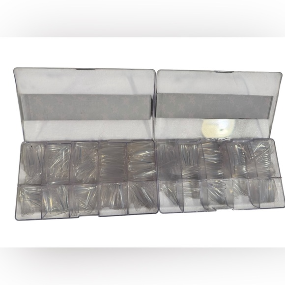 2 Boxes Long Fake Nails Clear Acrylic Coffin Shaped Ballerina Nails Tips 500pcs - Picture 4 of 8